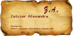 Zalczer Alexandra névjegykártya